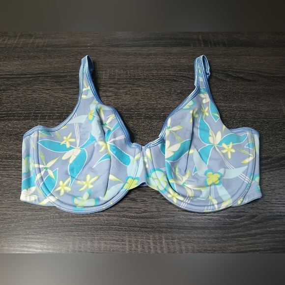 Cacique Floral Cotton Unpadded Underwire Bra 38DD - Picture 2 of 16